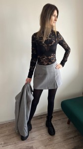 Spódniczko spodenki wełniane szare LaMilla 34.36.38.40 