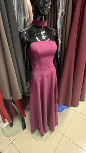 Gorsetowa sukienka LUNA MAXI studniówka wesele bordowa śliwka 