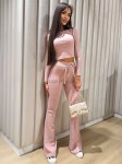 Dzianinowy komplet bluzka+ dzwony puder róż - Butik damski Szyk i Styl