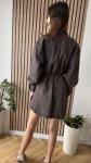 Denimowa sukienka jeansowa szmizjerka brąz sempre  - Butik damski Szyk i Styl