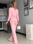 Dzianinowy komplet masełko bluza+spodnie cukierkowy róż - Butik damski Szyk i Styl