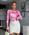 bluzka podwójny materiał Marina kwiaty Smlxl  - Butik damski Szyk i Styl