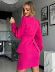 Komplet ISABELL garnitur spódniczka ołówkowa marynarka XSSML malina  - Butik damski Szyk i Styl