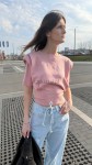 Bluzka dzianinowa Aurora sempre puder róż  - Butik damski Szyk i Styl