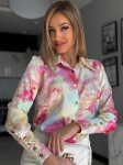Klasyczna koszula w kwiaty wiosna    36.38.40.42   - Butik damski Szyk i Styl