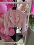 Krótki żakiet marynarka z kwiatem - Butik damski Szyk i Styl