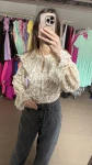 Koronkowa bluzka beż  - Butik damski Szyk i Styl