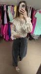 Koronkowa bluzka beż  - Butik damski Szyk i Styl