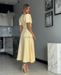 Sukienka wiązana IVY midi cytryna  - Butik damski Szyk i Styl