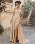 Sukienka RUBY maxi z falbanka  beż - Butik damski Szyk i Styl