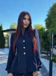 Komplet Amore Marina garnitur granat  - Butik damski Szyk i Styl