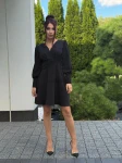 Sukienka mini Lou Marina wiązana z kokarda czarna - Butik damski Szyk i Styl