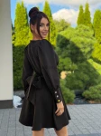 Sukienka mini Lou Marina wiązana z kokarda czarna - Butik damski Szyk i Styl