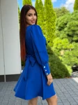 Sukienka mini Lou Marina wiązana z kokarda chaber  - Butik damski Szyk i Styl