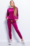 Dres welurowy La Blanche fuksja amarant  - Butik damski Szyk i Styl