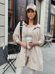 komplet 3 częściowy koszula top legginsy prążek z wysokim stanem bez  Xssml  - Butik damski Szyk i Styl